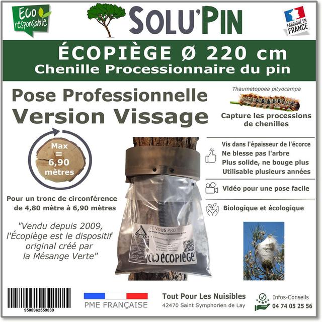 Écopiège Ø 220 cm Vissage, Piège Chenille Processionnaire du pin