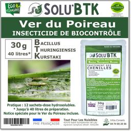 SoluBTK - Ver du Poireau 30gr Bacillus thuringiensis