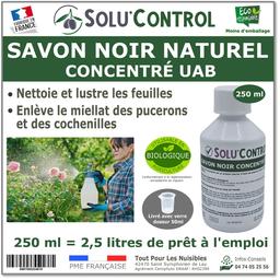 Savon Noir Concentré 250ml - Enlève miellat pucerons cochenilles