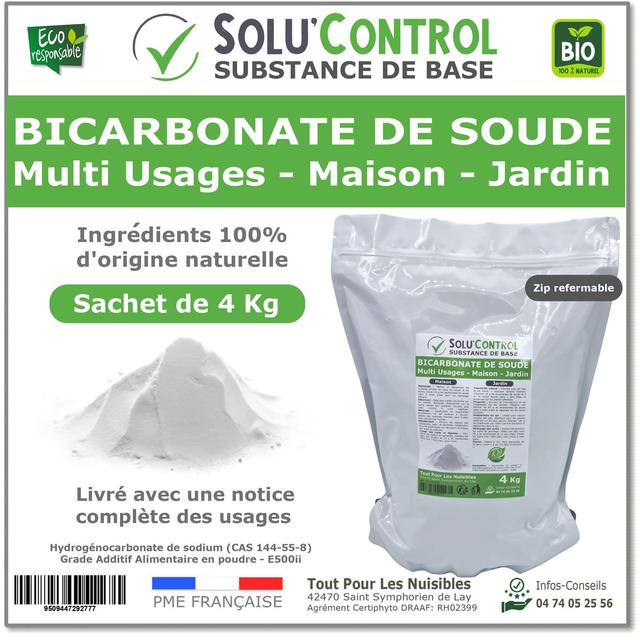 4 Kg de Bicarbonate de Soude Multi Usages, Maison et Jardin