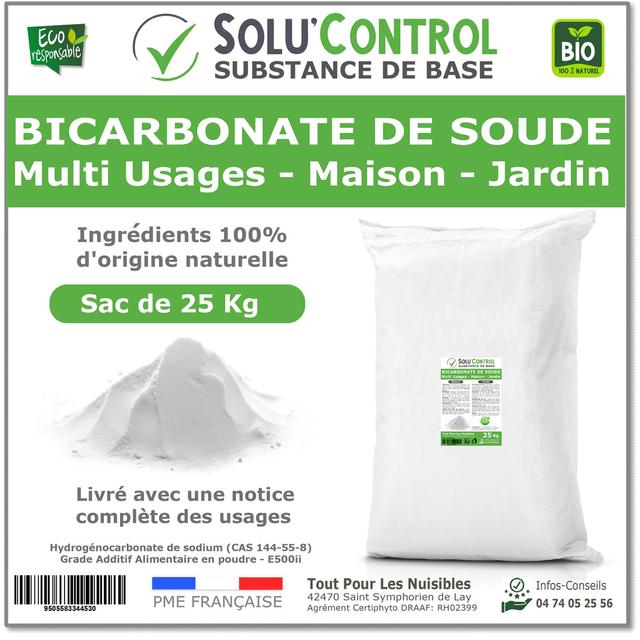 25 Kg de Bicarbonate de Soude Multi Usages, Maison et Jardin