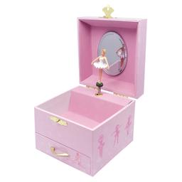 Coffret musique cube chaussons ballerine rose