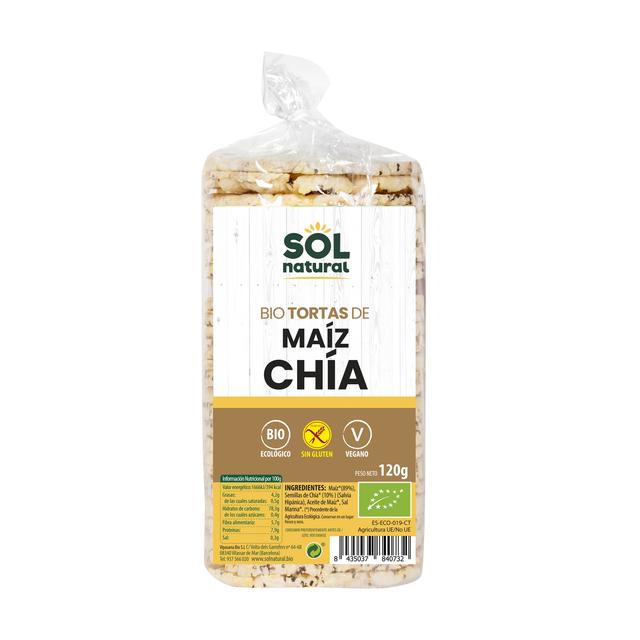 Gâteaux au chia de maïs biologique sans gluten 120 g