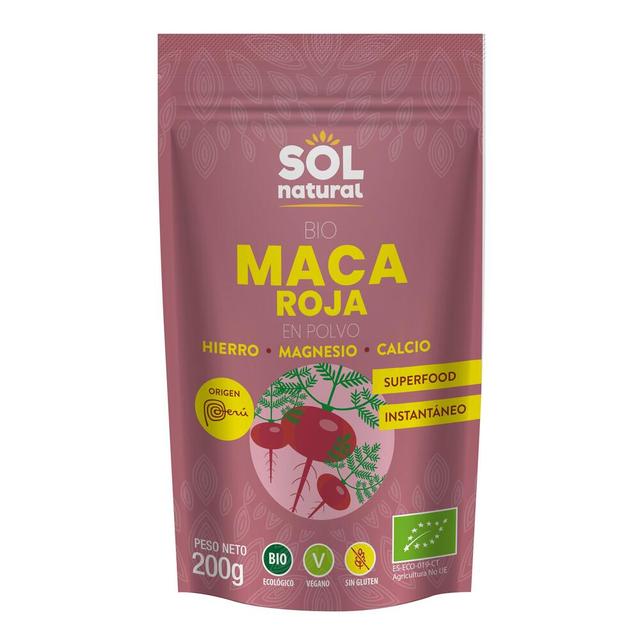 Poudre de maca rouge Bio Sol Natural 200 g