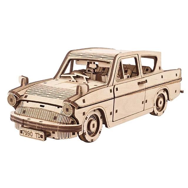 La Voiture volante Anglia - Puzzle 3D Mécanique en bois