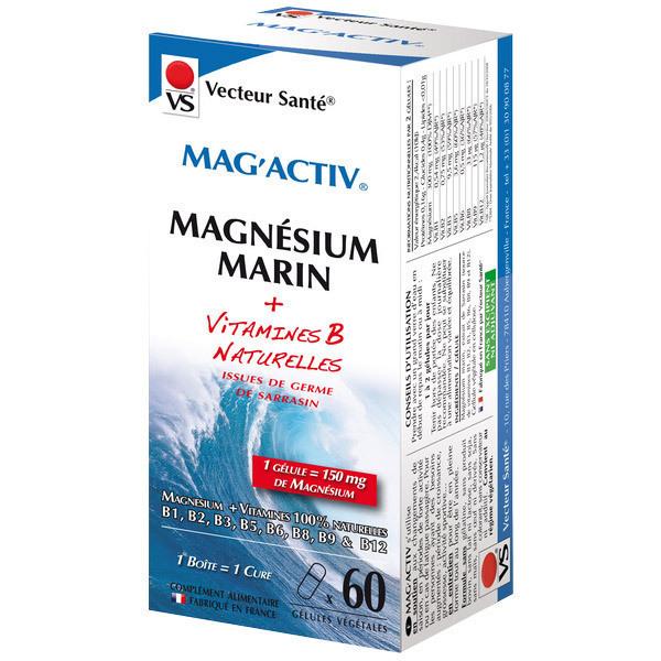 Mag'Activ Magnésium Marin et Vitamines B x 60 gélules végétales