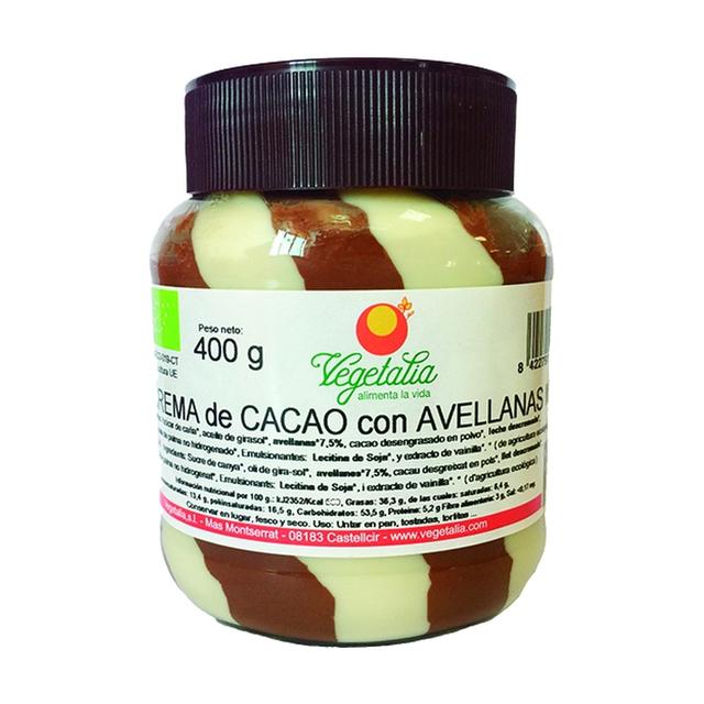 Duo de crème au chocolat et aux noisettes Bio 400 g