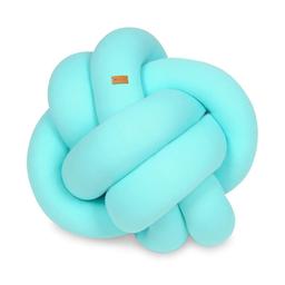 Coussin tresse turquoise