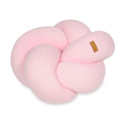 Coussin tresse rose clair