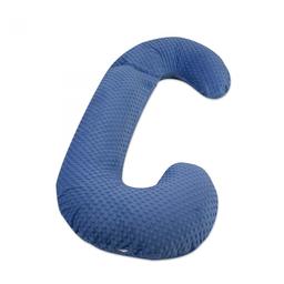 Coussin Minky de maternité forme C bleu