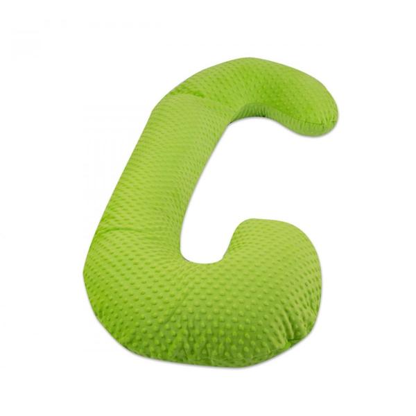 Coussin Minky de maternité forme C vert