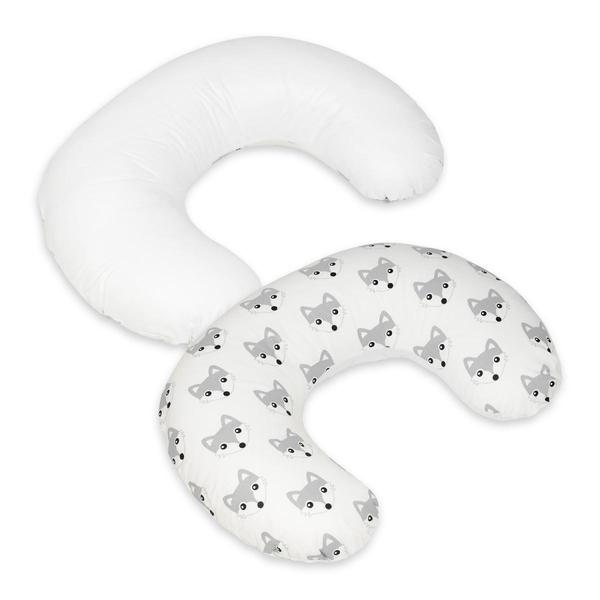 Coussin appui-tête Renards  blanc