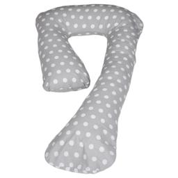 Coussin d'accouchement pre/post natal pois de gris