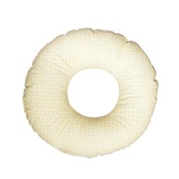 Coussin rond post natal post natal beige à carreaux