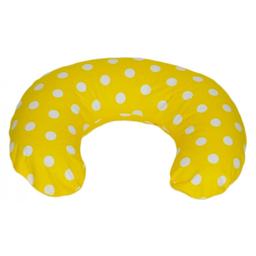 Coussin appui-tête pois de jaune