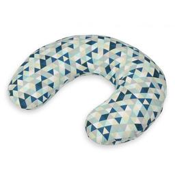 Coussin appui-tête triangles bleus