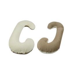 Coussin Minky de maternité forme C cappuccino  crème