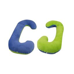 Coussin Minky de maternité forme C bleu  vert