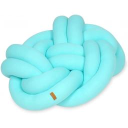 Coussin tresse turquoise