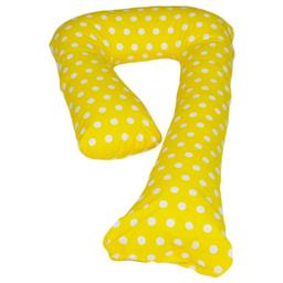 Coussin d'accouchement pre/post natal pois de jaune