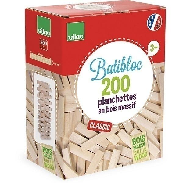 Jeu construction bois Petit bâtisseur 200 pièces - Dès 3 ans