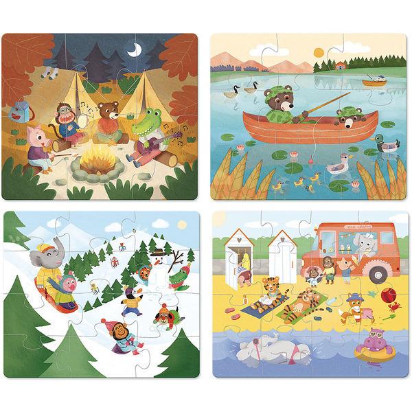 4 Puzzles evolutifs vacances en bois - Des 2 ans