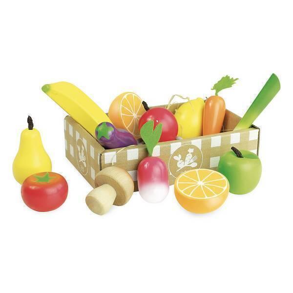 Set de fruits et légumes en bois - Dès 2 ans