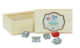 Jeu d'osselets en coffret bois