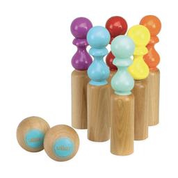 Jeu de quilles en bois - modele retro