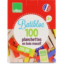 Batibloc color 100 planchettes bois colorée Fabrication français