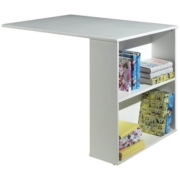 PINO Bureau pour Lit Mezzanine MDF Blanc 94 x 68 x 72 cm