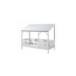 MALIA Lit cabane 90x200cm  avec toit blanc