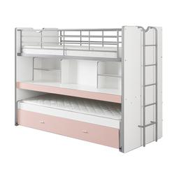 Lit combiné 80 90x200 Sommier Inclus Bonny - Rose