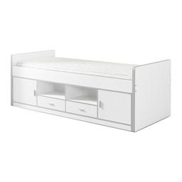 Lit Capitain 90x200 Sommier Inclus Bonny - Blanc