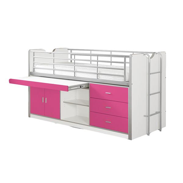 Lit combiné 95 90x200 Sommier Inclus Bonny - Fuchsia