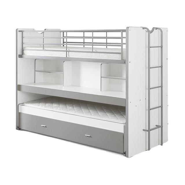 Lit combiné 80 90x200 Sommier Inclus Bonny - Gris