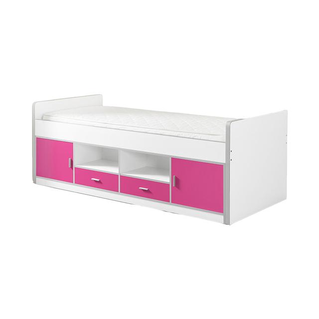 Lit Capitain 90x200 Sommier Inclus Bonny - Fuchsia