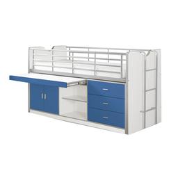 Lit combiné 95 90x200 Sommier Inclus Bonny - Bleu