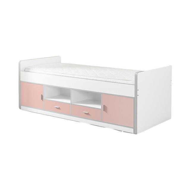 Lit Capitain 90x200 Sommier Inclus Bonny - Rose