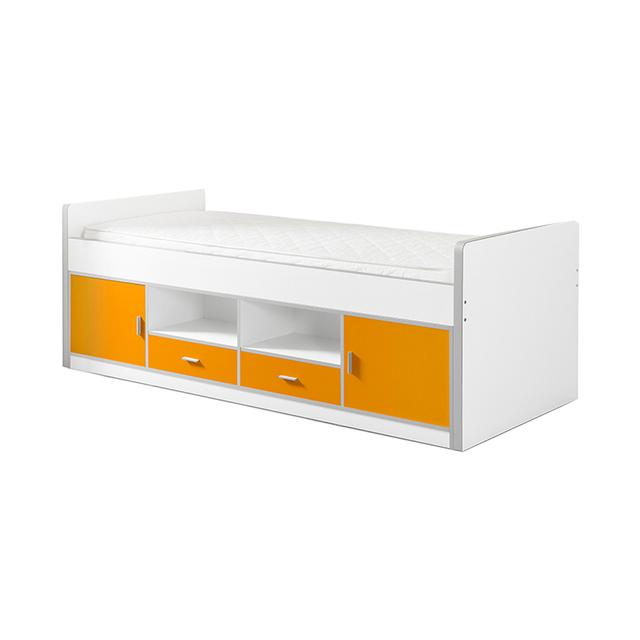 Lit Capitain 90x200 Sommier Inclus Bonny - Orange