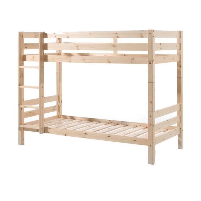 Lit Superposé 90x200 Hauteur 160 cm Sommier Inclus Pino - Bois