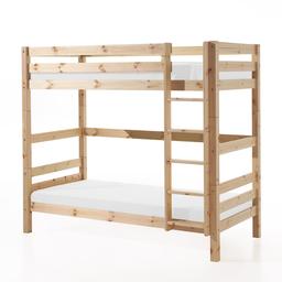 Lit Superposé 90x200 Hauteur 180 cm Sommier Inclus Pino - Bois