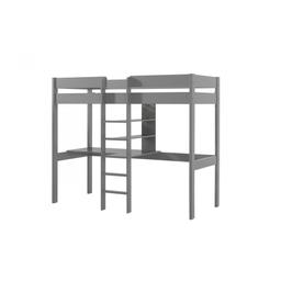 Lit Mezzanine Gris avec Bureau 90x200