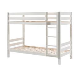 Lit Superposé 90x200 Hauteur 160 cm Sommier Inclus Pino - Blanc