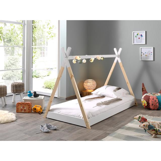 Lit Tipi 90x200 Sommier inclus - Blanc