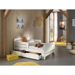 Lit evolutif pour enfant Jumper Blanc + Tiroir de lit + Matelas