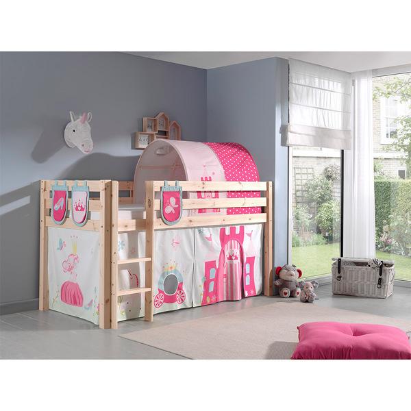 PINO  Lit Compact Pin Massif Naturel + Princess rideau