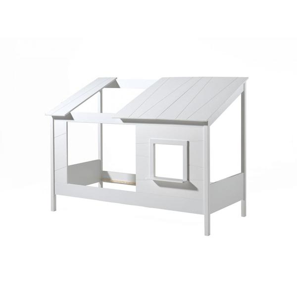 LIO Lit cabane 90x200cm + Set de rideaux + Lit gigogne