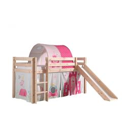 PINO Lit Compact avec Toboggan + Rideau de lit Princess +