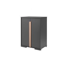 Armoire 2 portes pour lit Gris